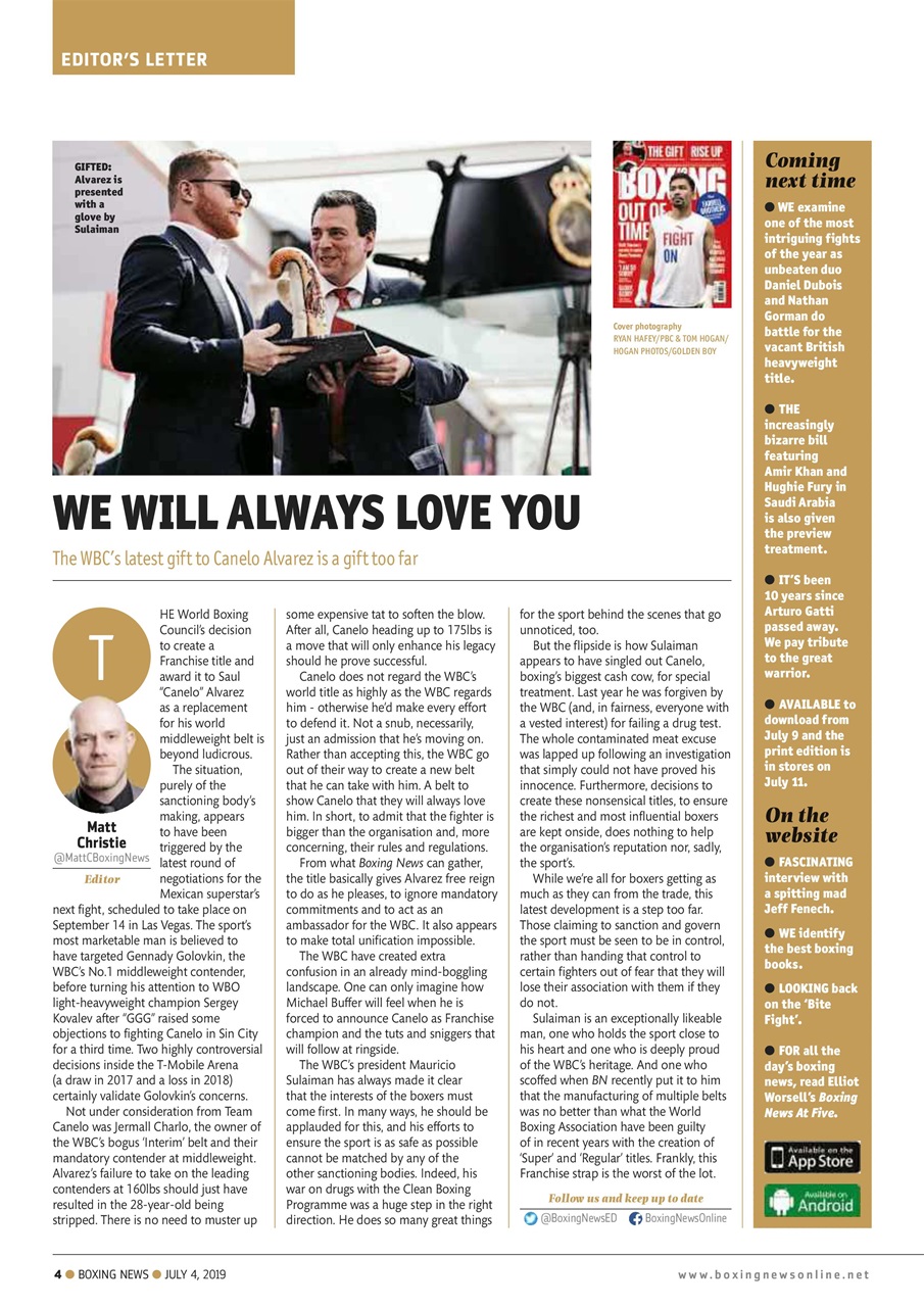 Boxing News Preview Pages