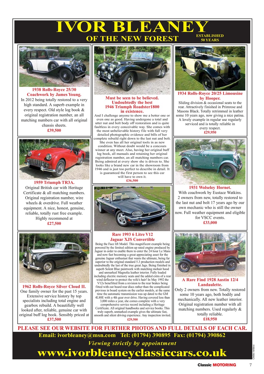 Classic Motoring Preview Pages
