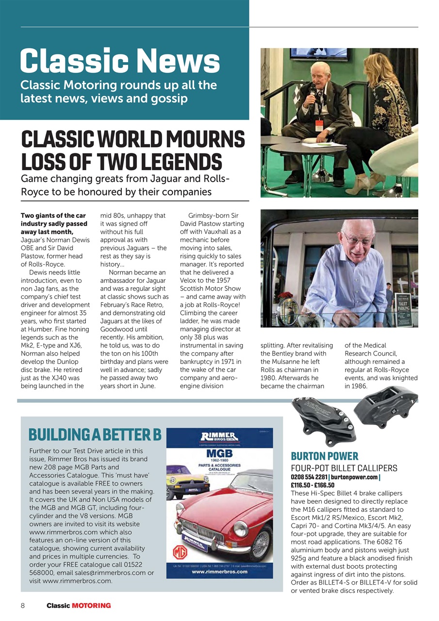 Classic Motoring Preview Pages