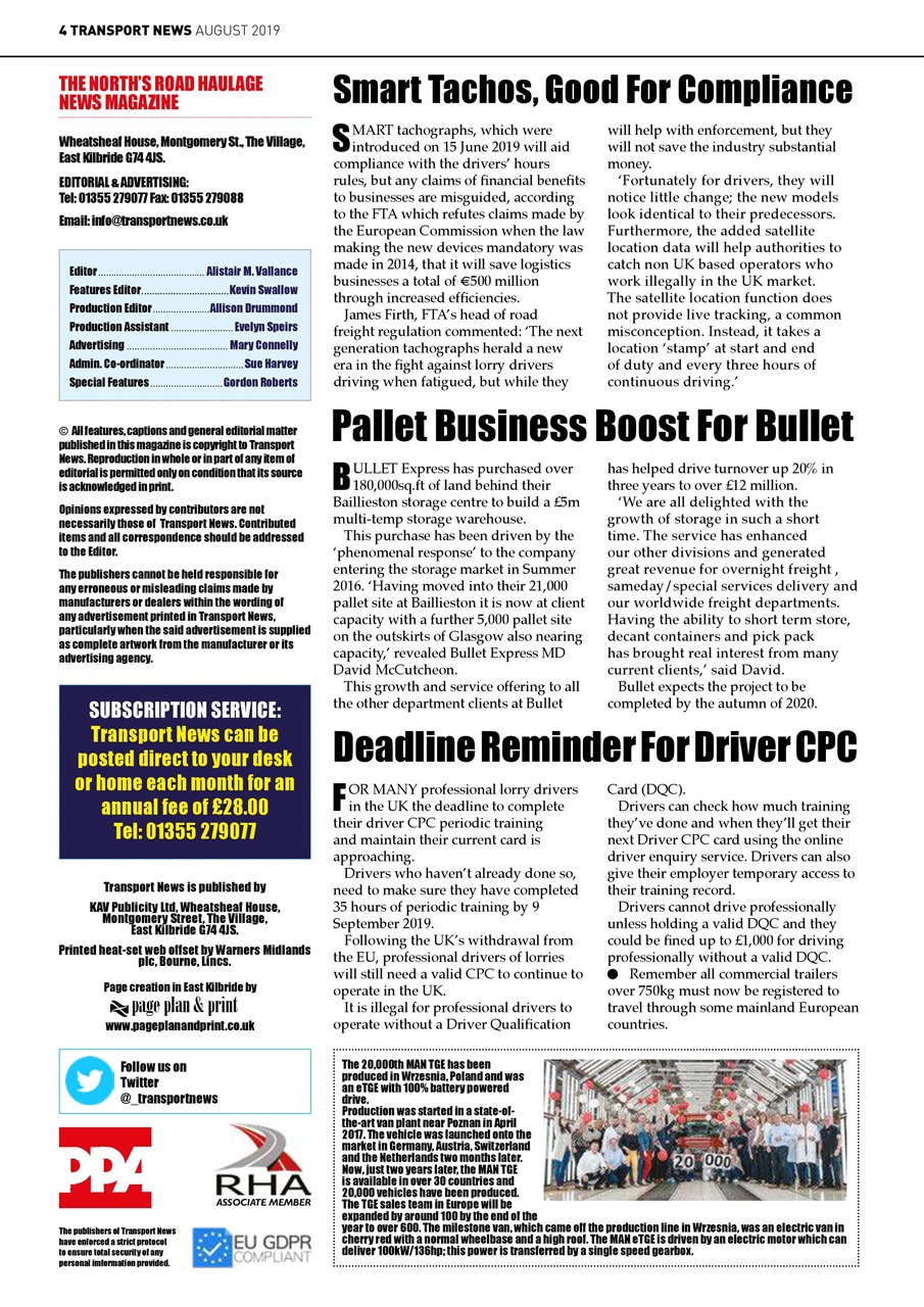 Transport News Preview Pages