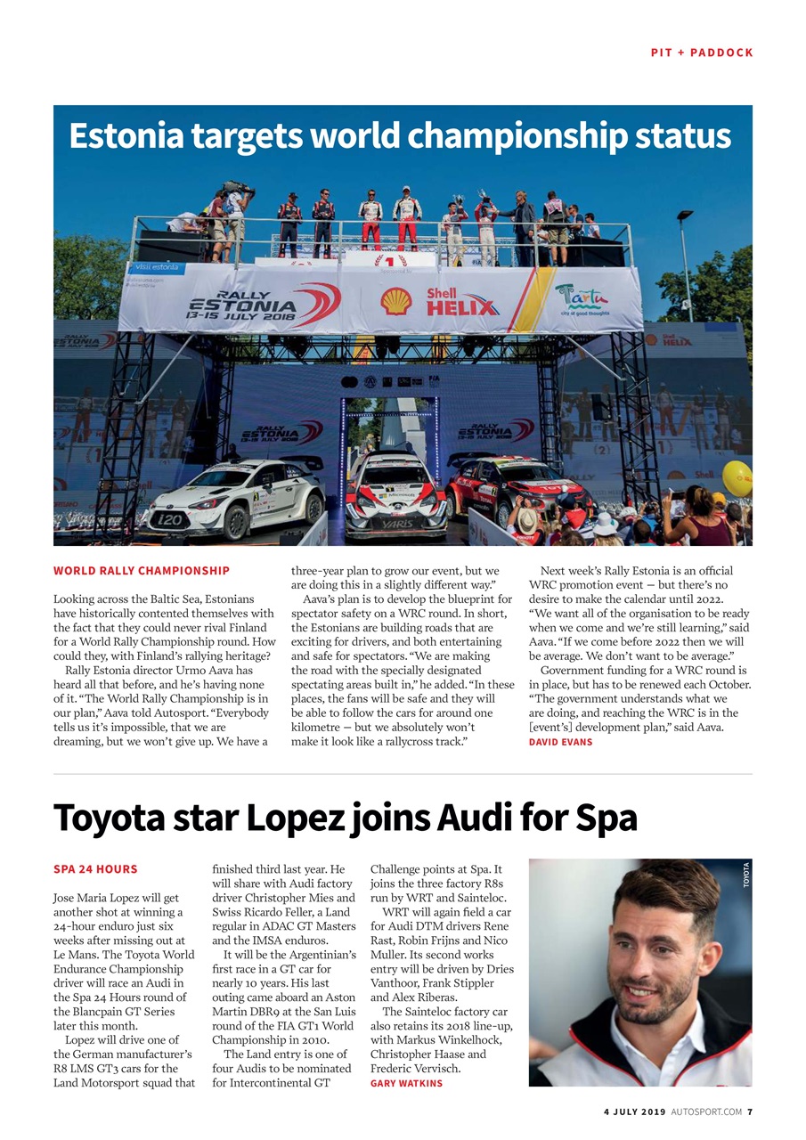 Autosport Preview Pages