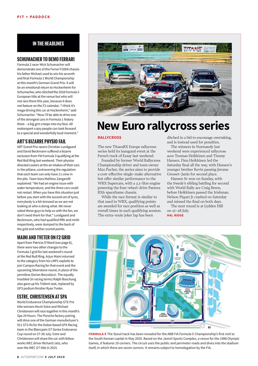 Autosport Preview Pages