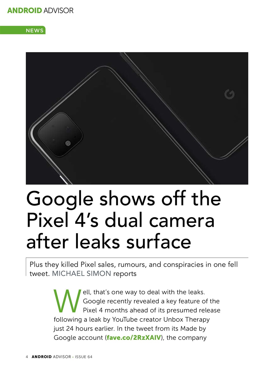 Android Advisor Preview Pages