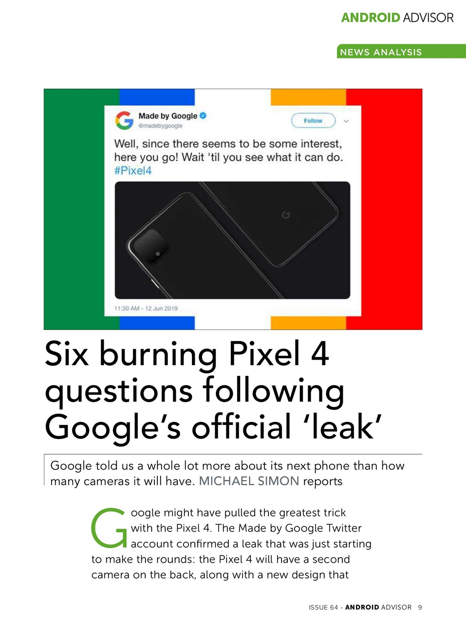 Android Advisor Preview Pages