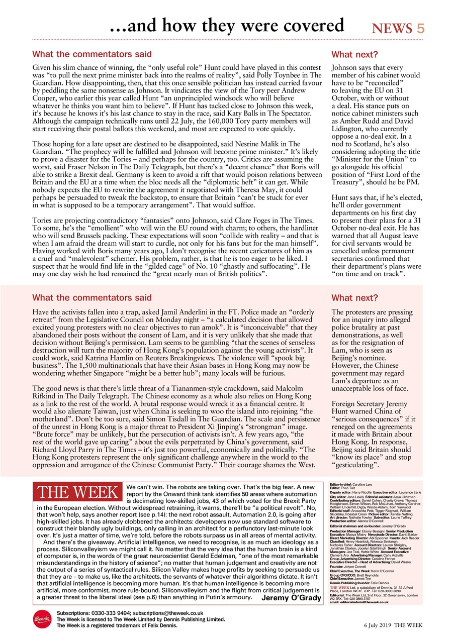 The Week Preview Pages