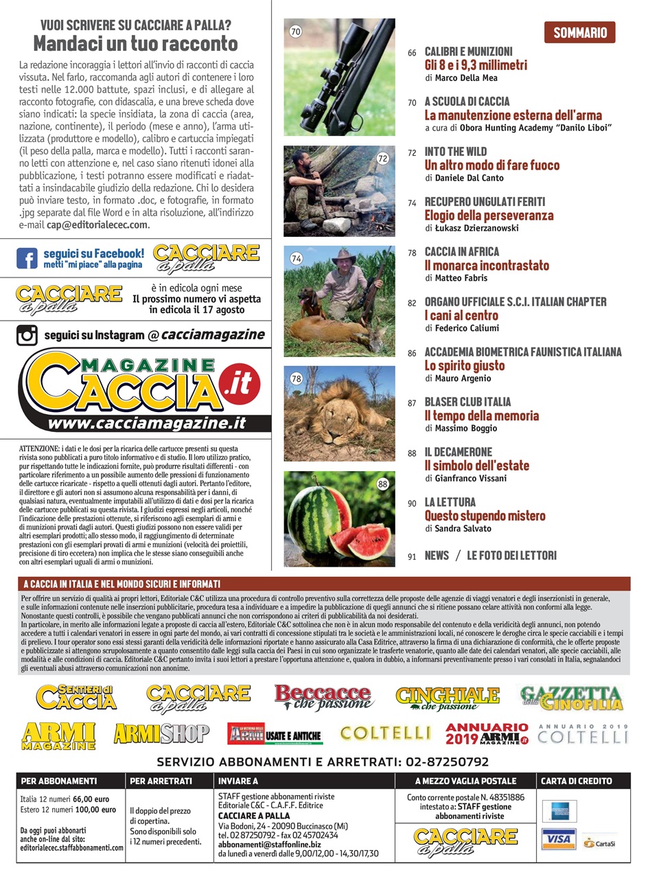 Caccia Magazine Preview Pages