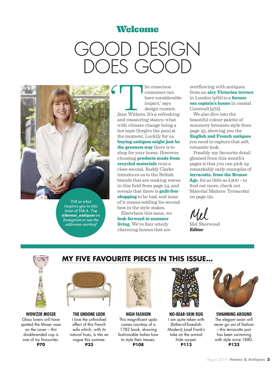 Homes & Antiques Magazine Preview Pages