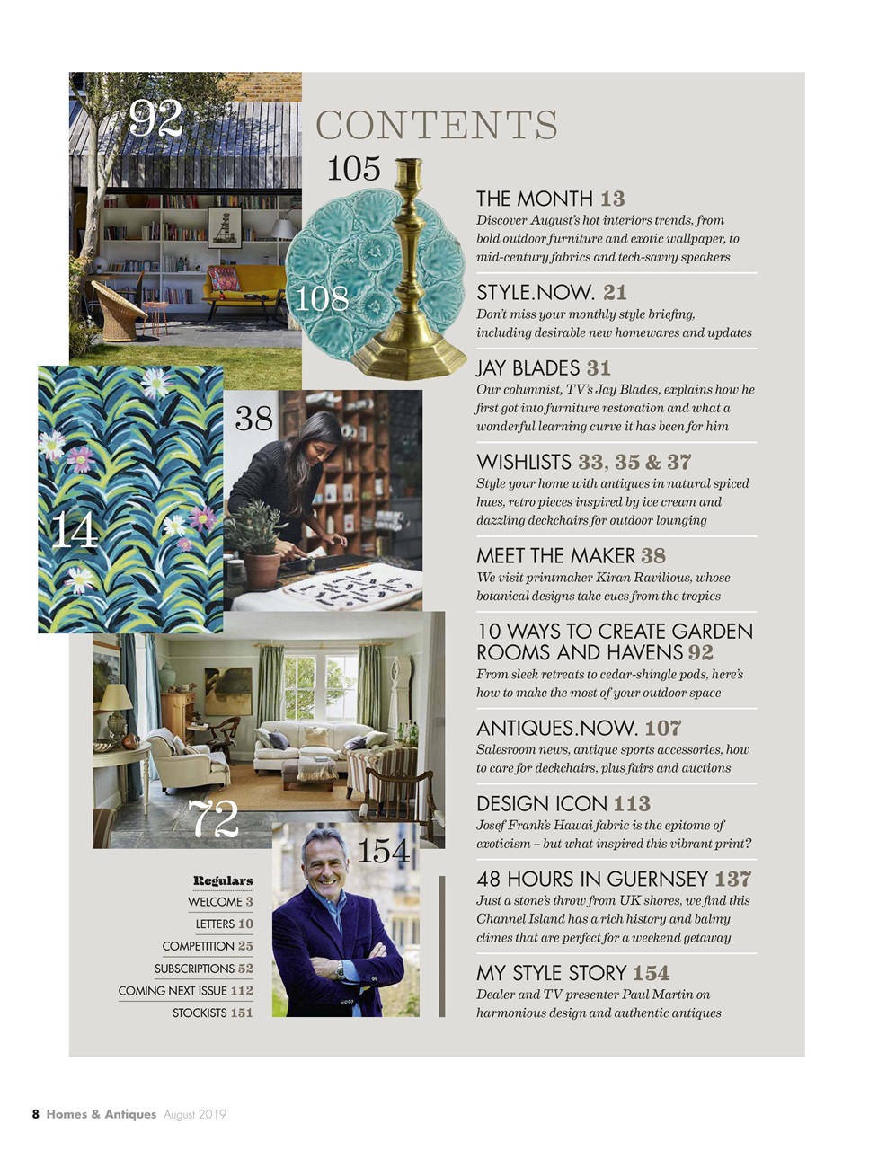 Homes & Antiques Magazine Preview Pages