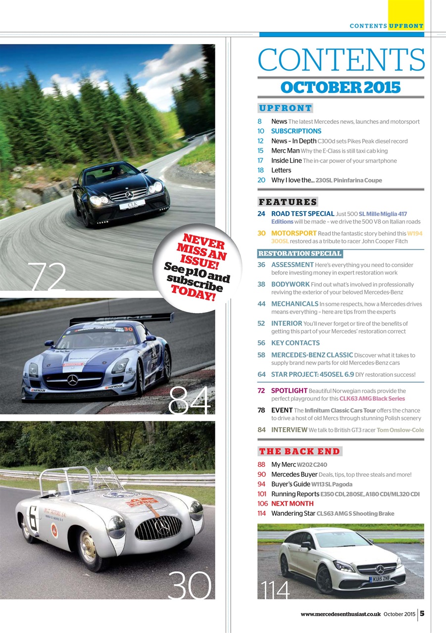 Mercedes Enthusiast Preview Pages