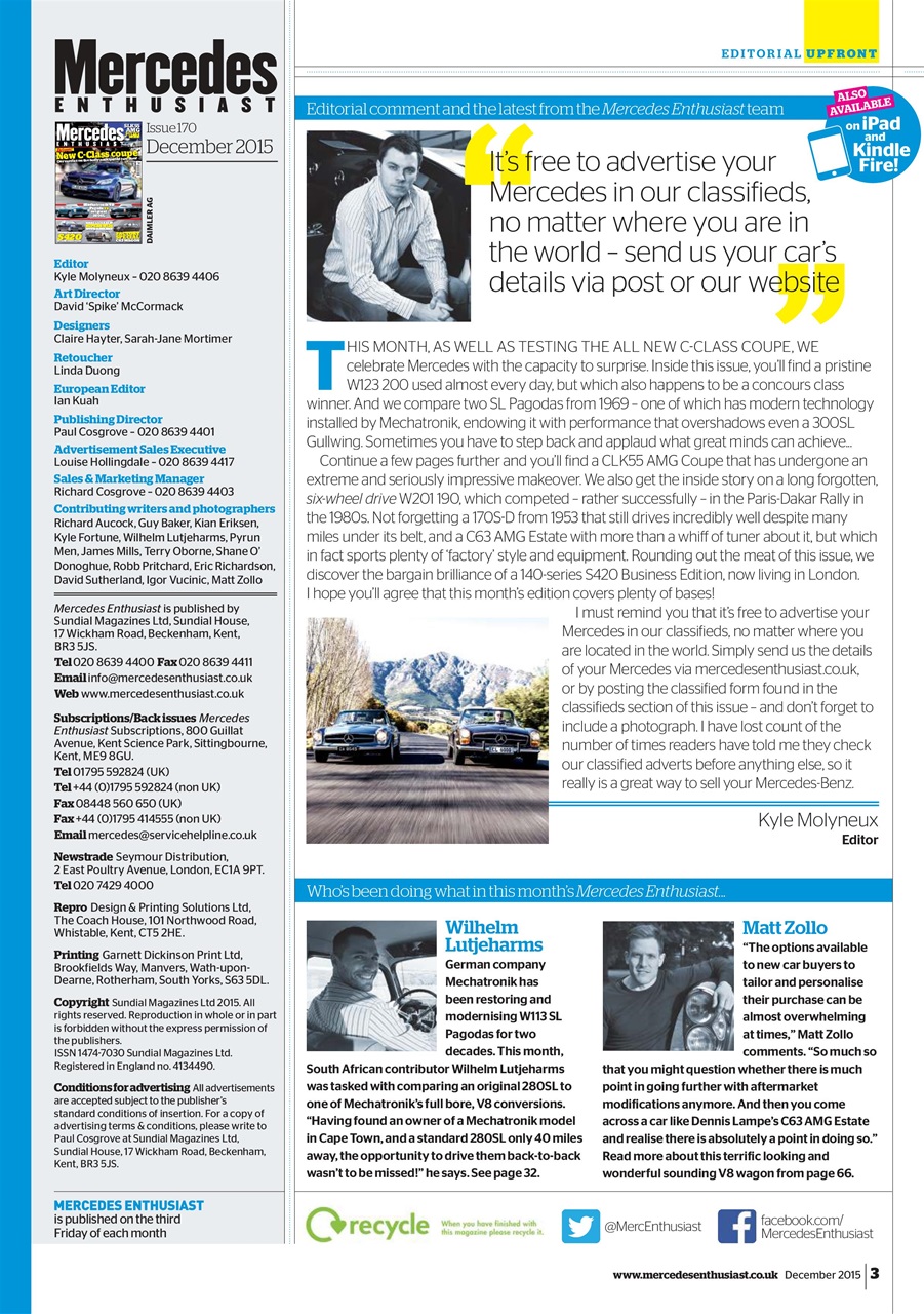 Mercedes Enthusiast Preview Pages