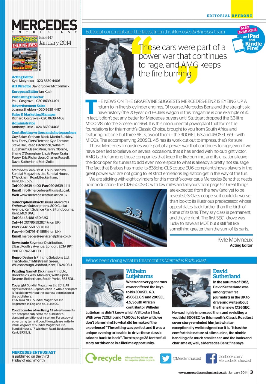 Mercedes Enthusiast Preview Pages