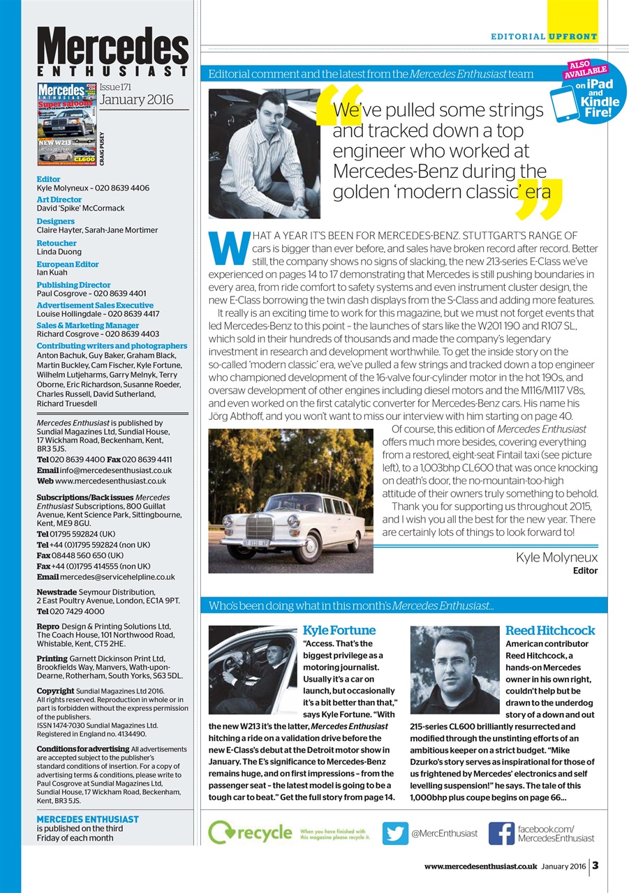 Mercedes Enthusiast Preview Pages