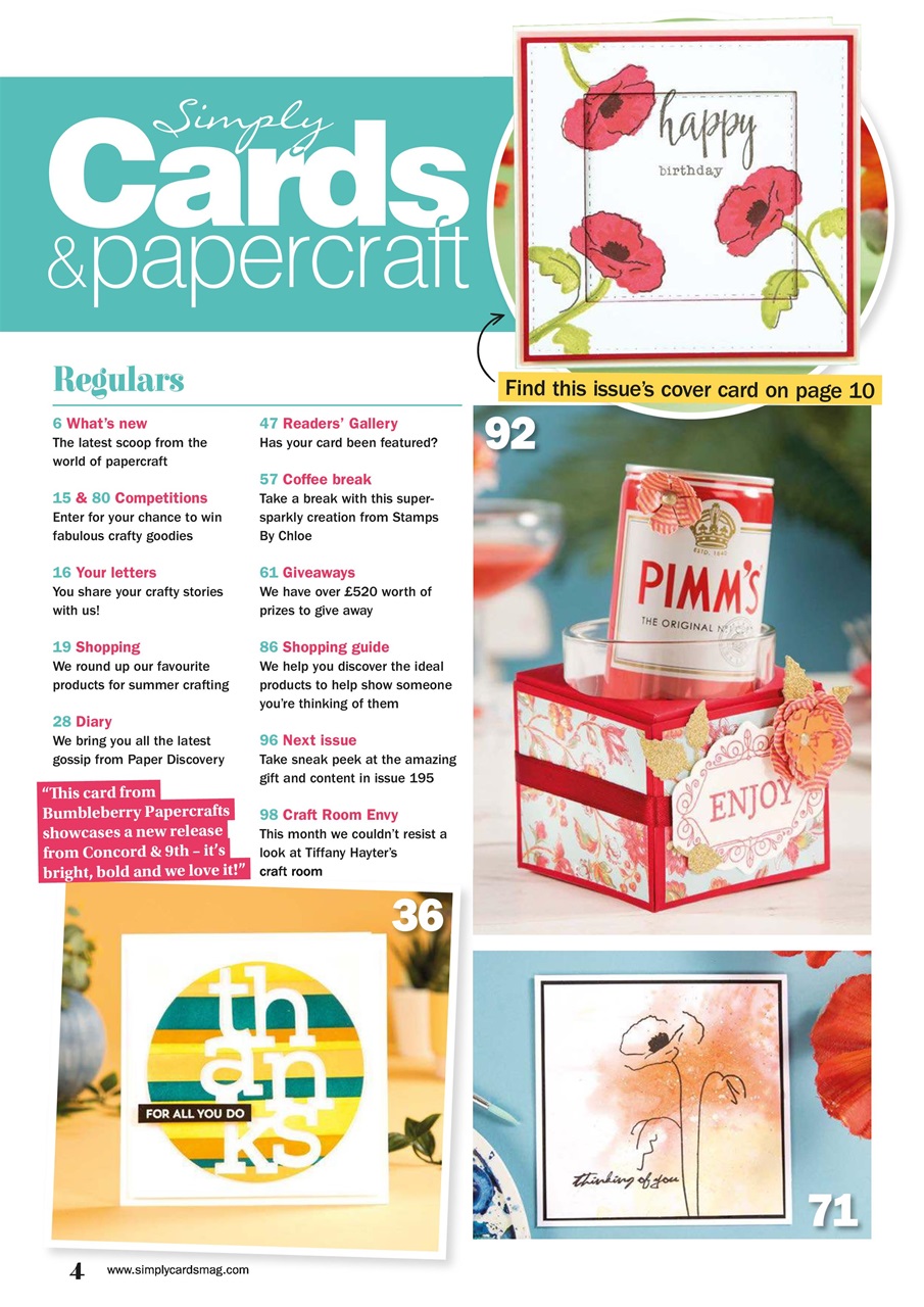 Simply Cards & Papercraft Preview Pages