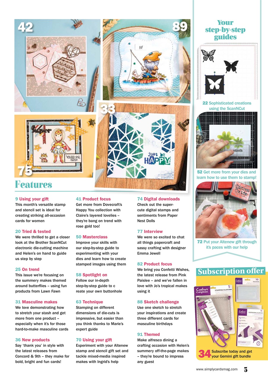 Simply Cards & Papercraft Preview Pages