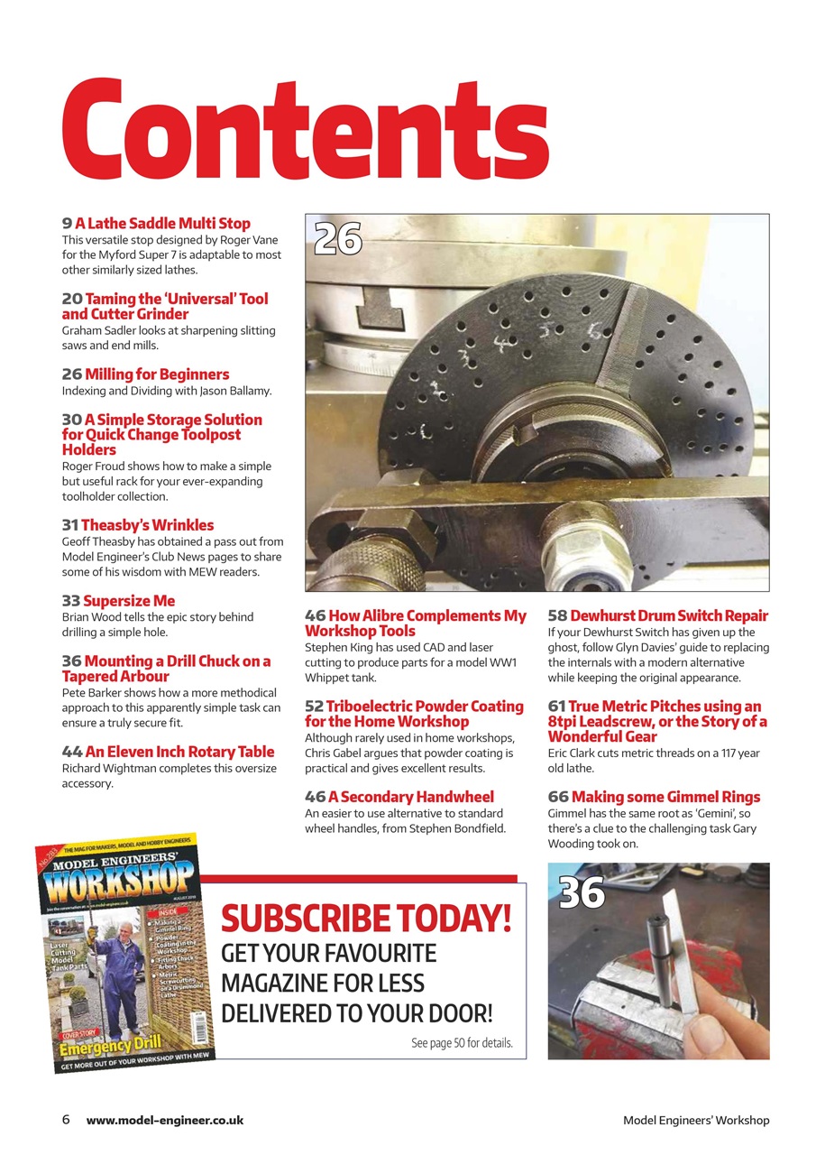 Model Engineer & Workshop Magazine Preview Pages