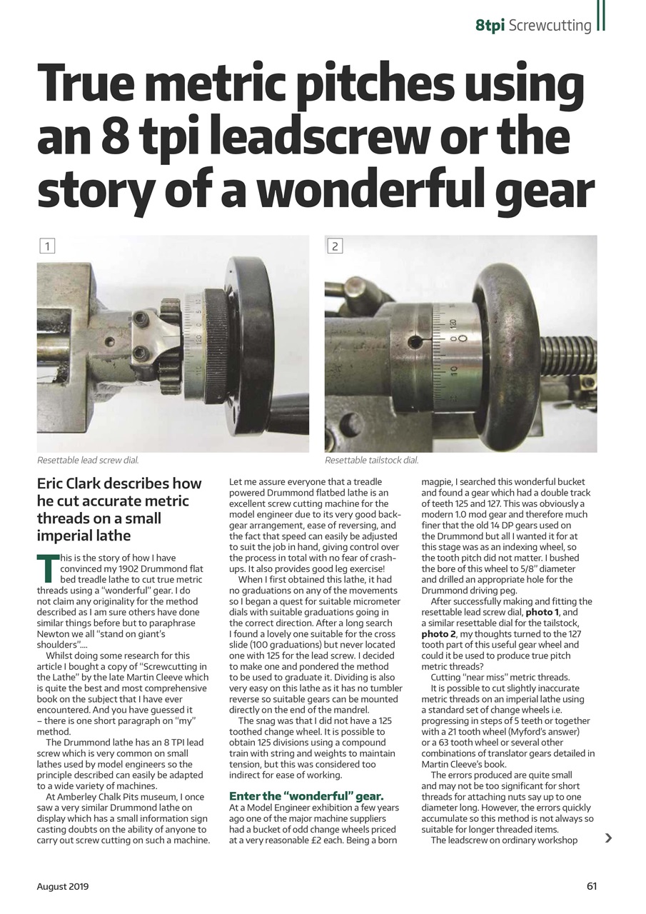 Model Engineer & Workshop Magazine Preview Pages