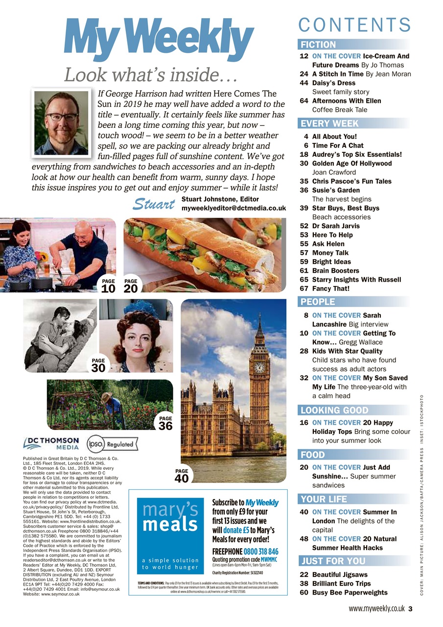 My Weekly Preview Pages