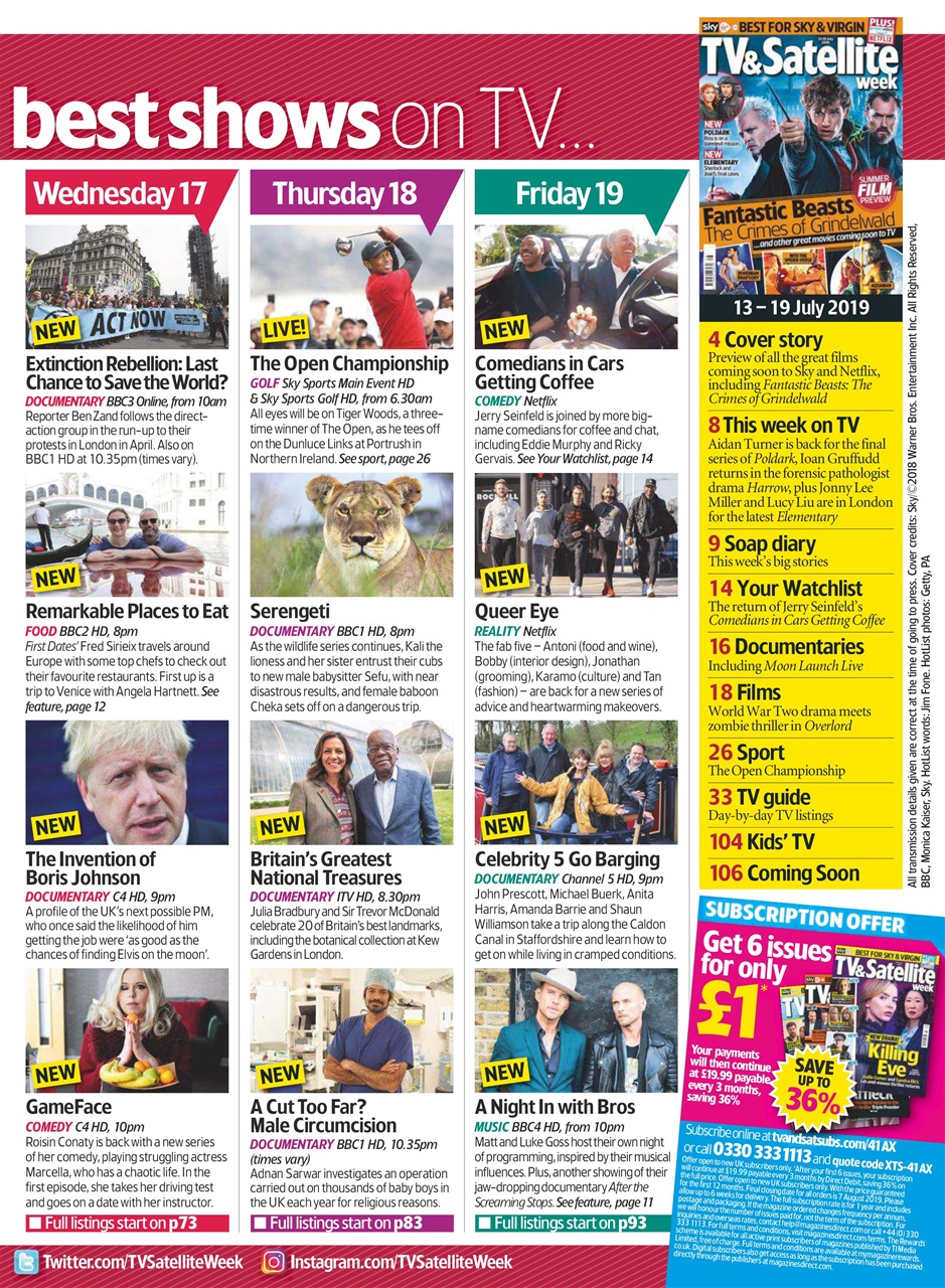 TV & Satellite Week Preview Pages