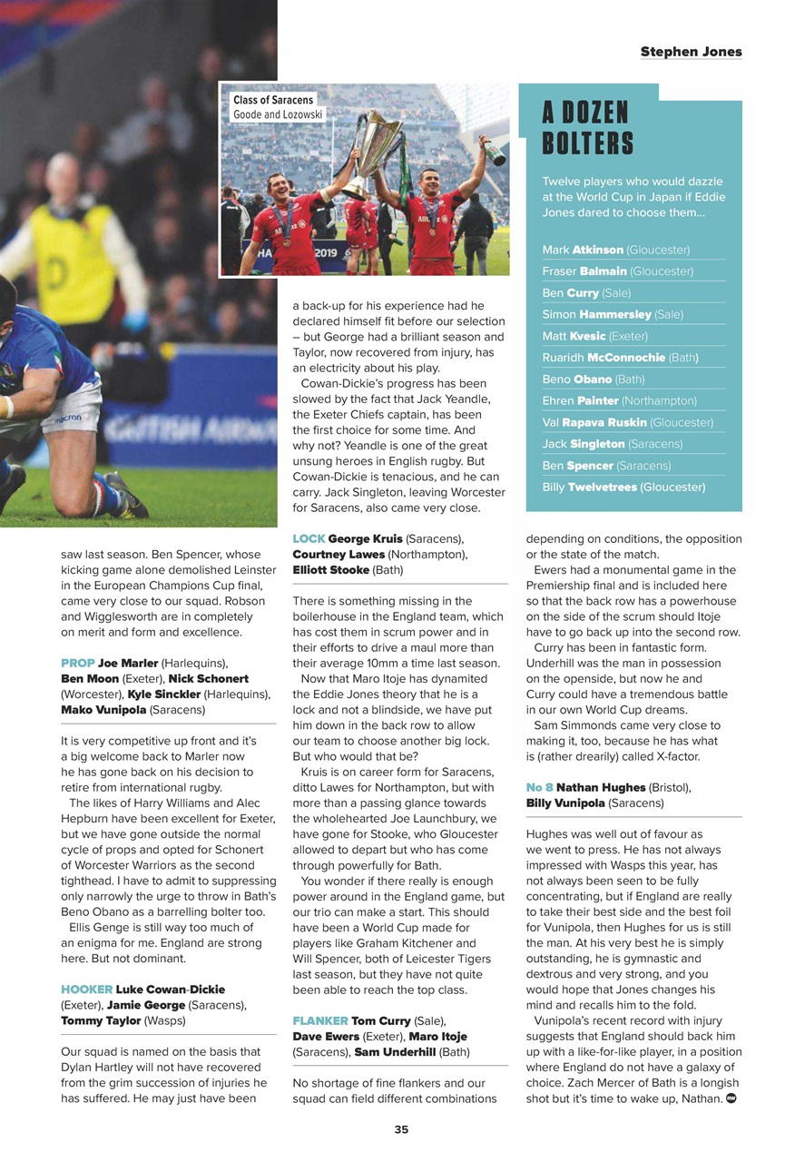 Rugby World Preview Pages