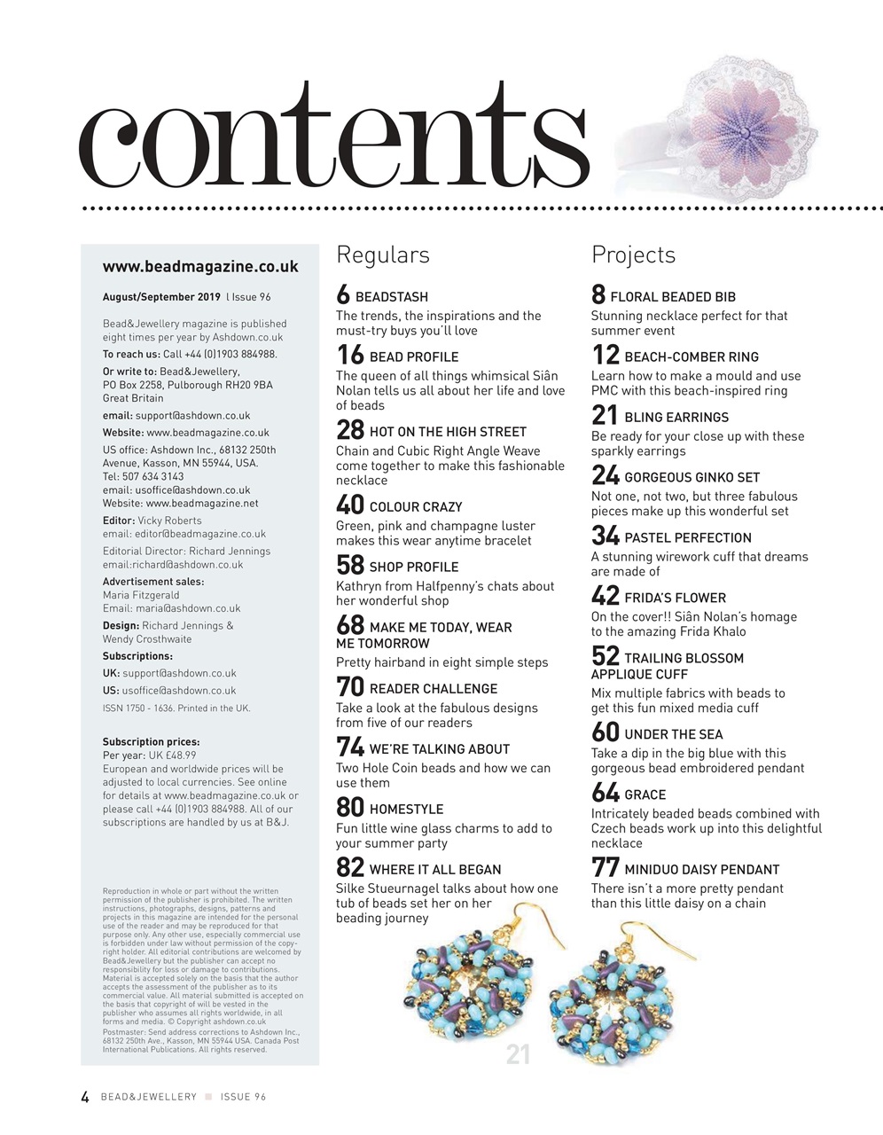 Bead & Jewellery Magazine Preview Pages