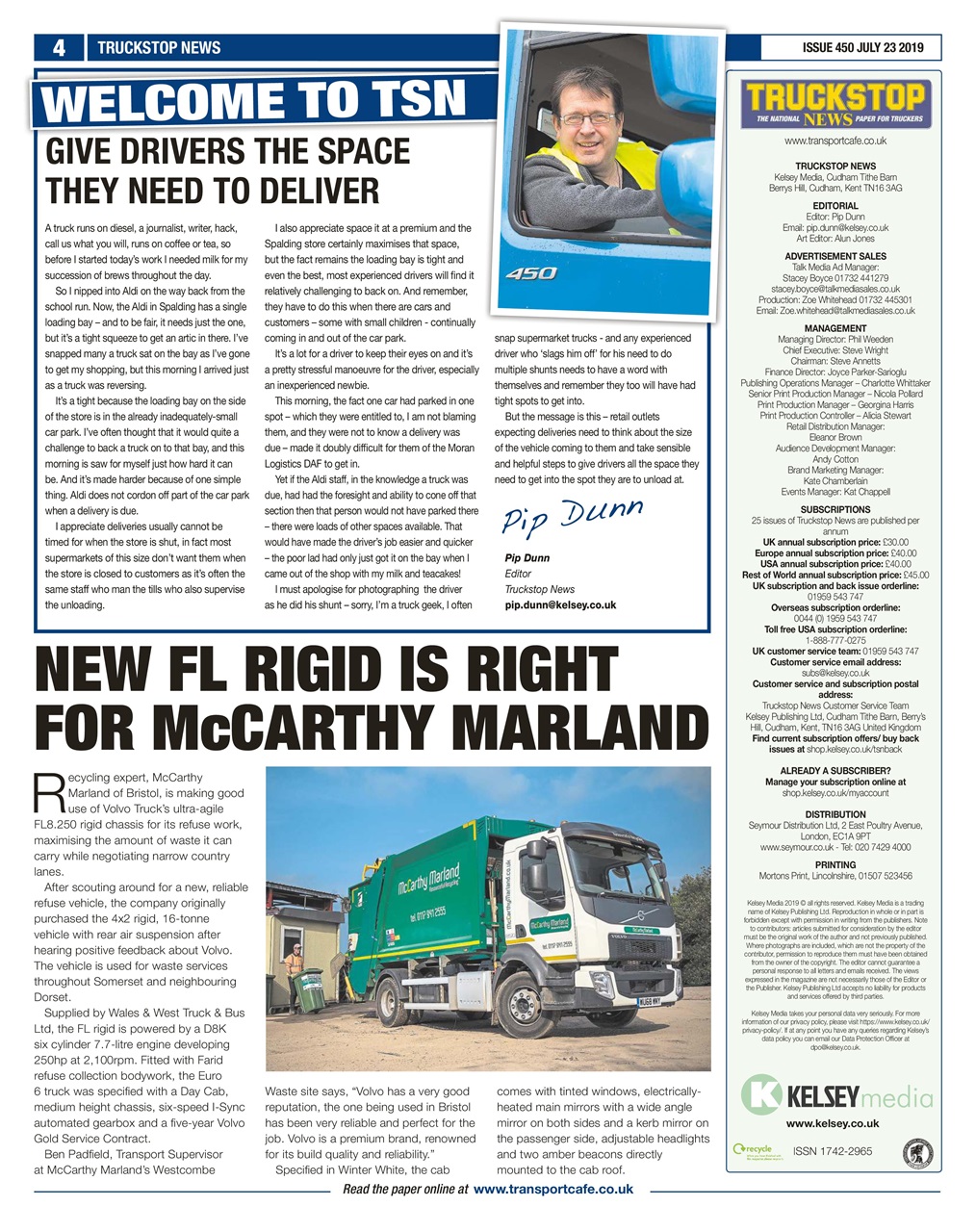 Truckstop News Preview Pages