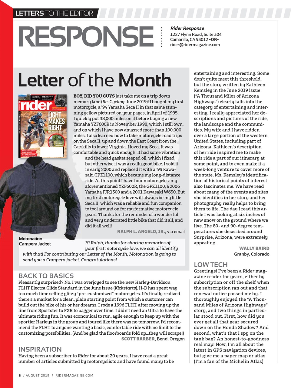 Rider Magazine Preview Pages