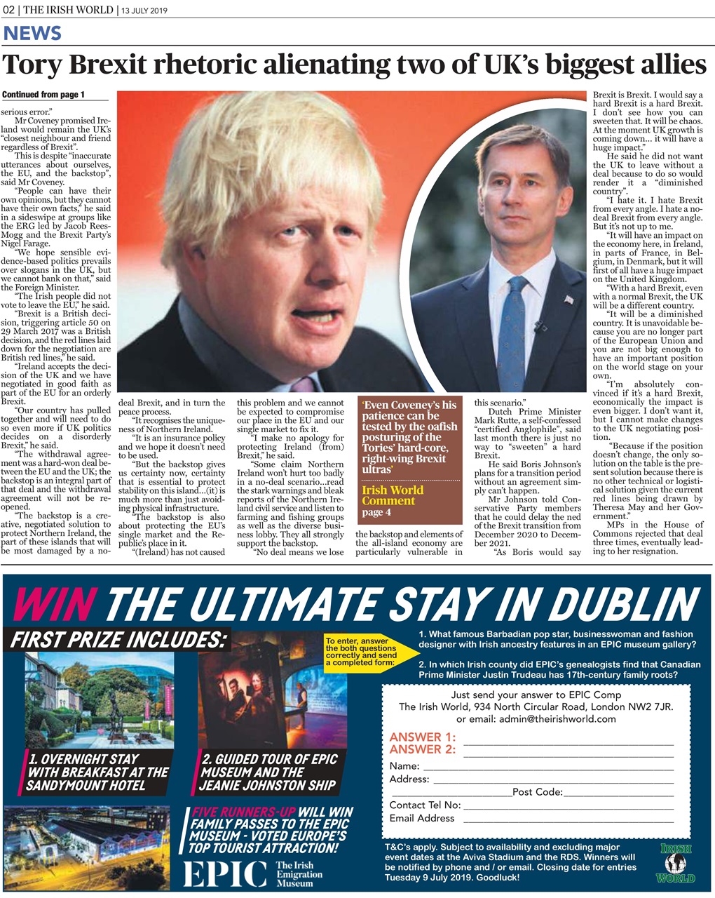 Irish World Preview Pages