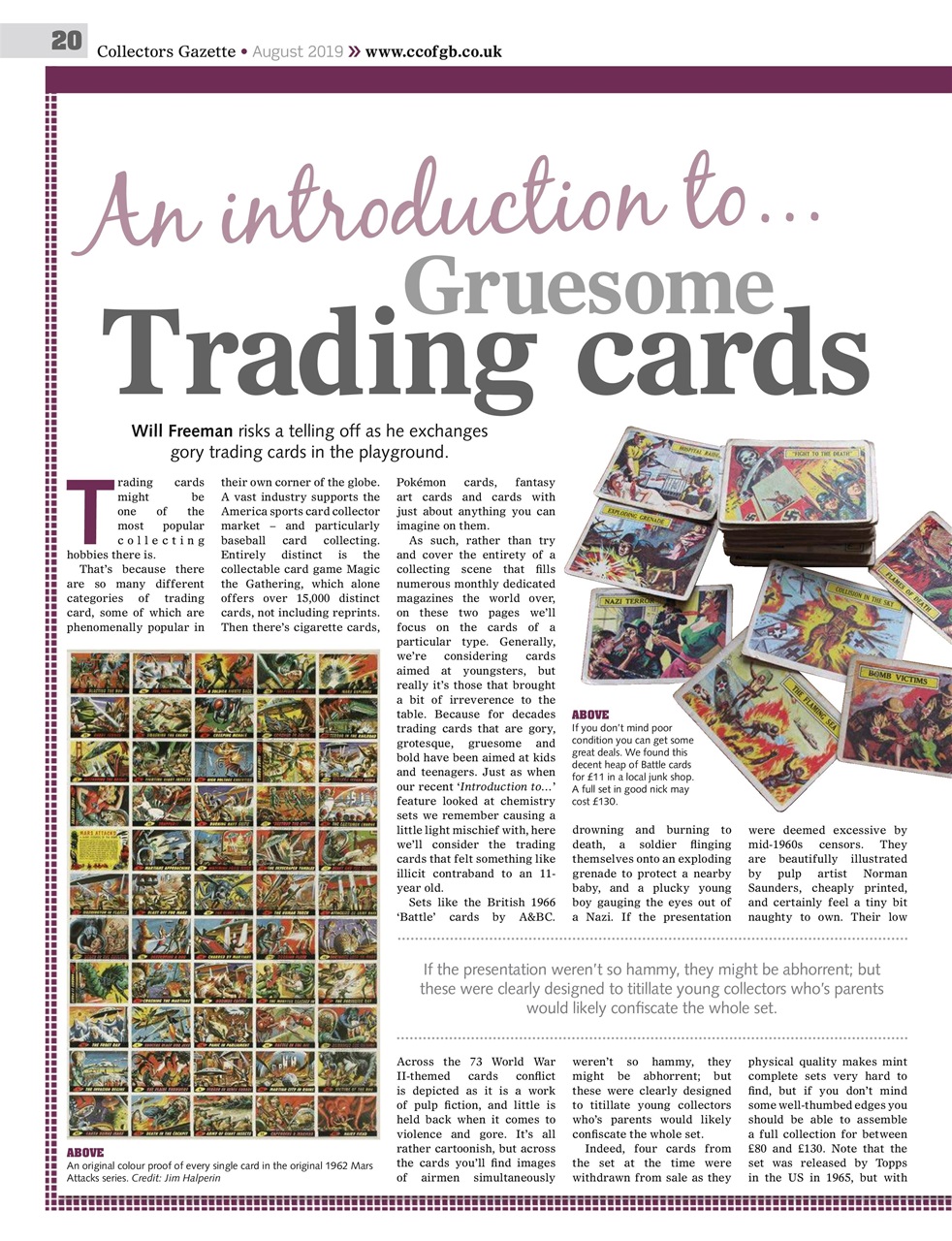 Collectors Gazette Preview Pages