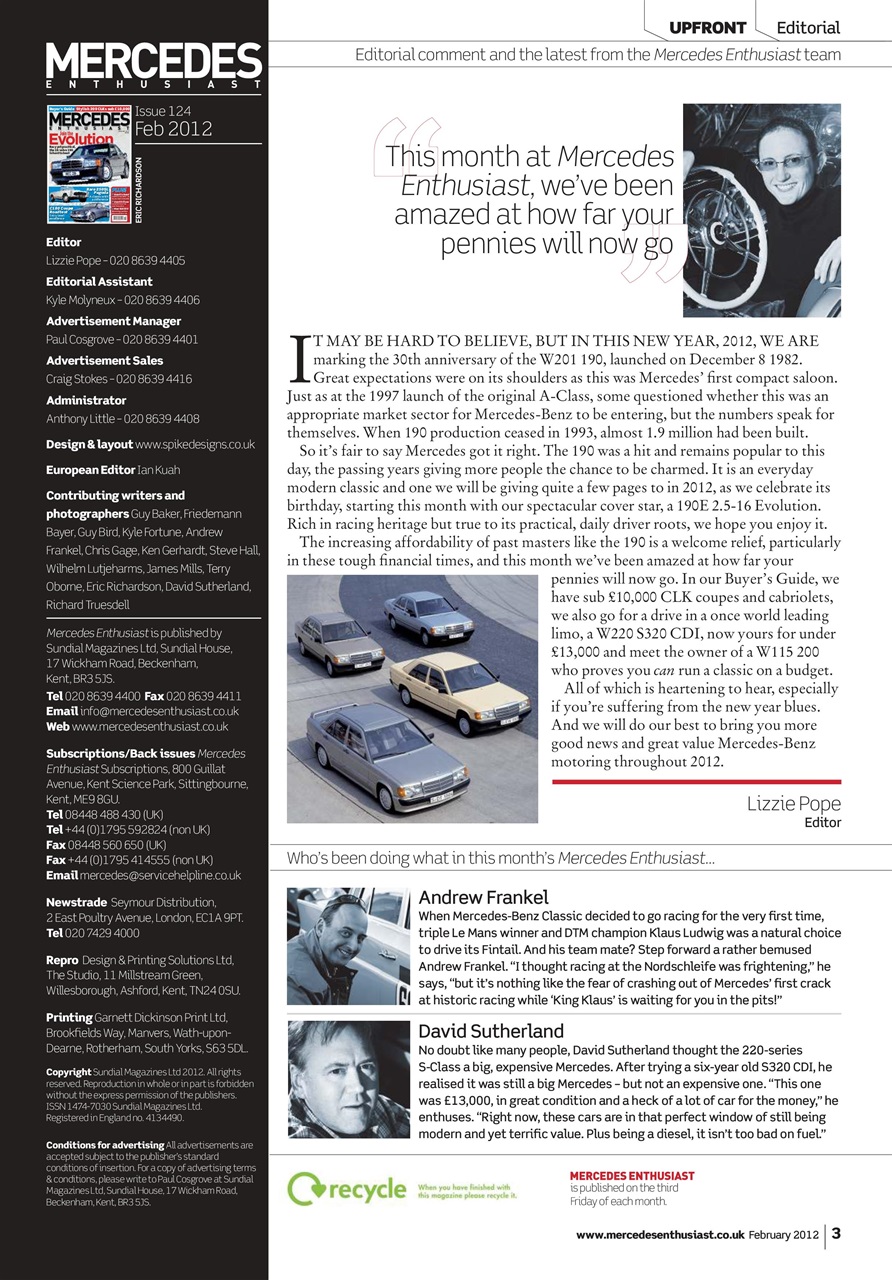 Mercedes Enthusiast Preview Pages