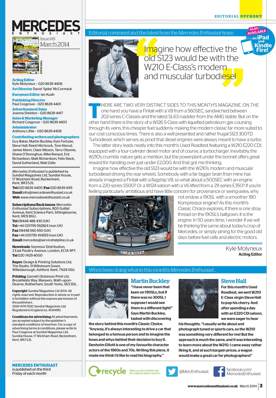 Mercedes Enthusiast Preview Pages