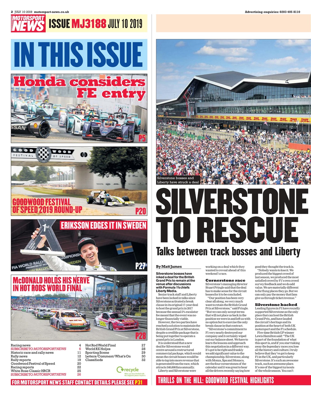 Motorsport News Preview Pages