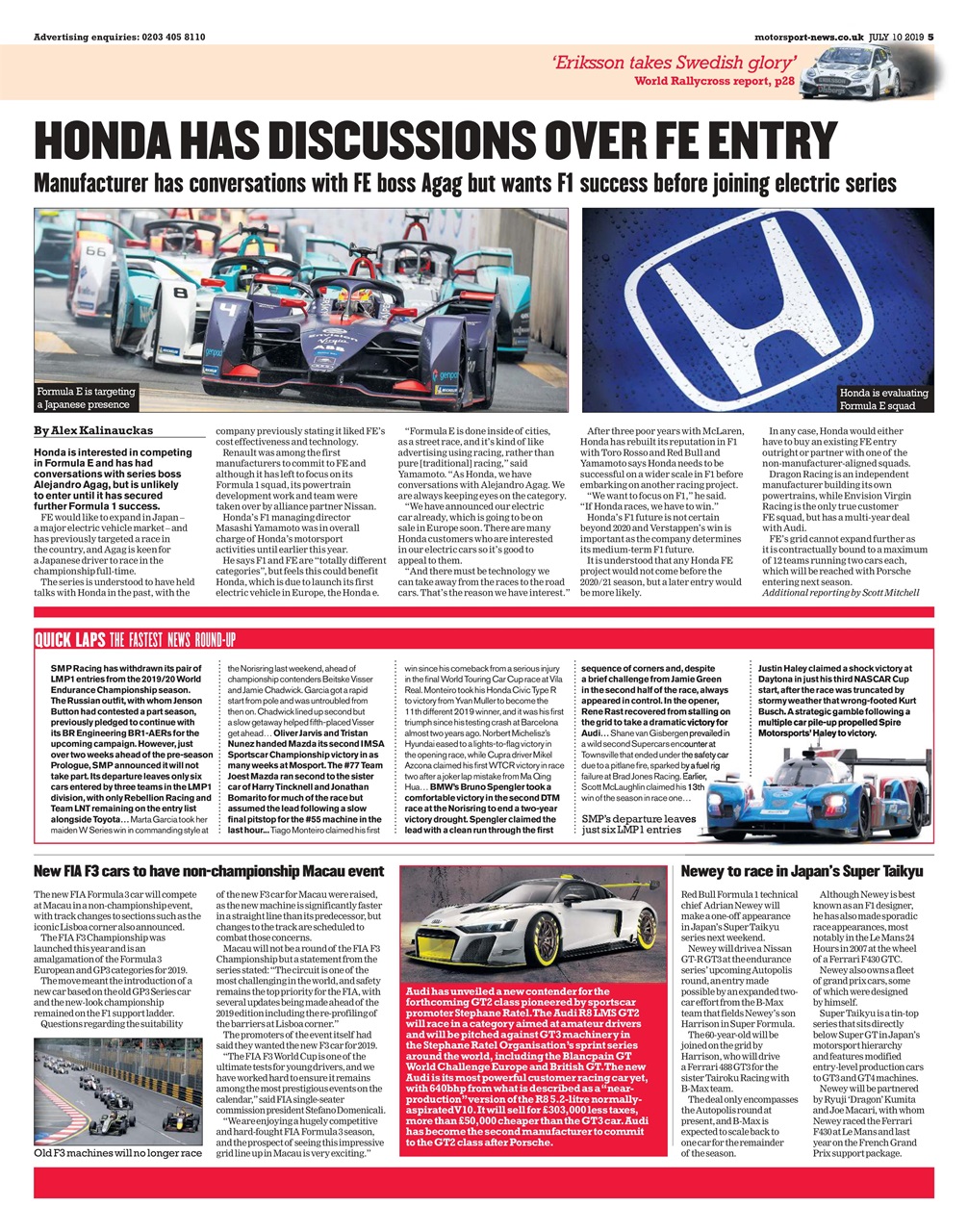 Motorsport News Preview Pages