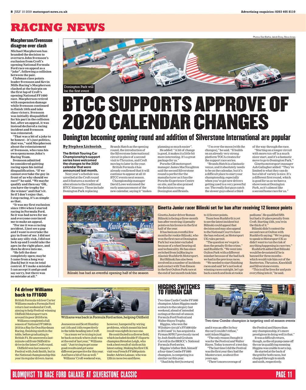 Motorsport News Preview Pages