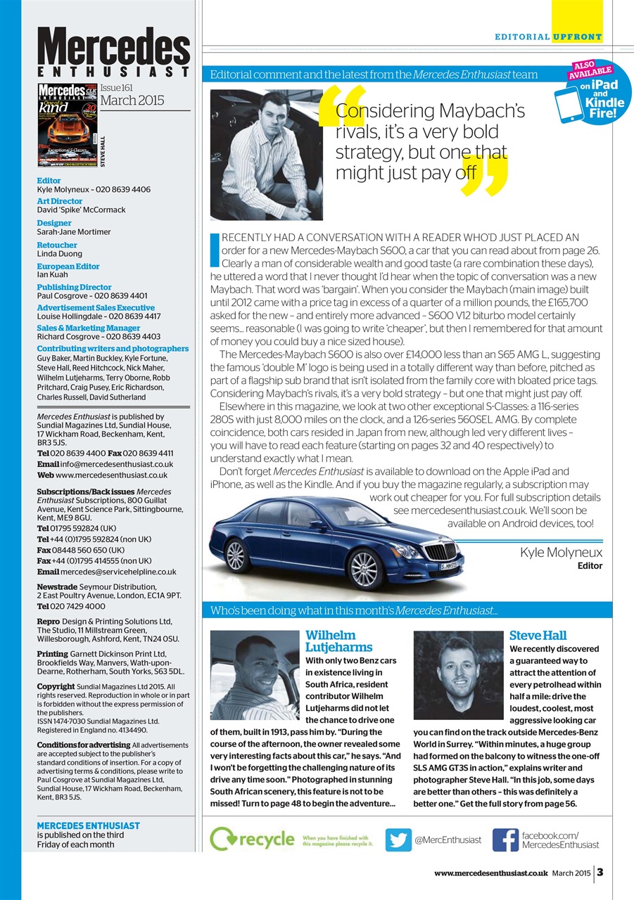 Mercedes Enthusiast Preview Pages