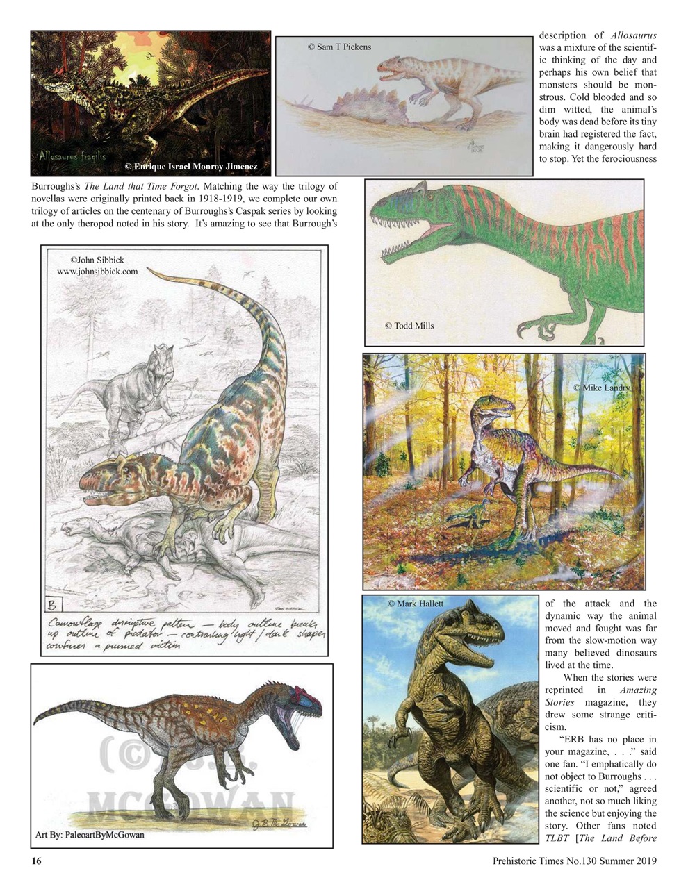 Prehistoric Times Preview Pages