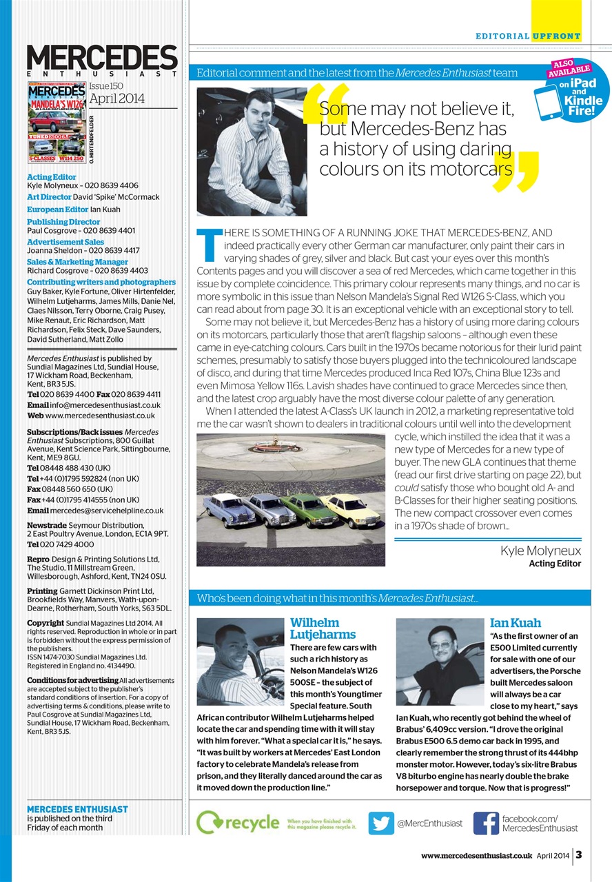 Mercedes Enthusiast Preview Pages