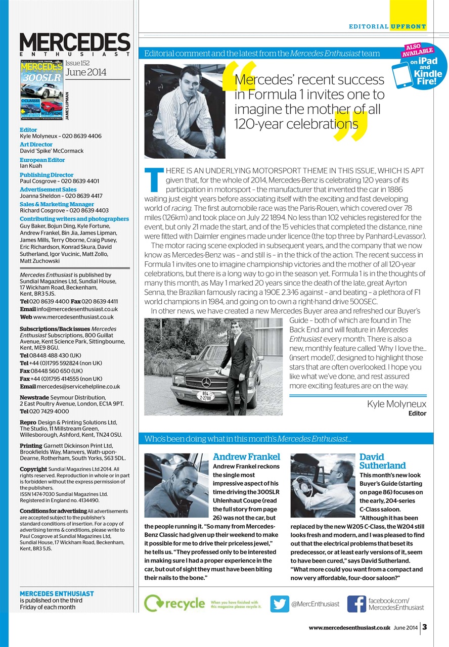 Mercedes Enthusiast Preview Pages