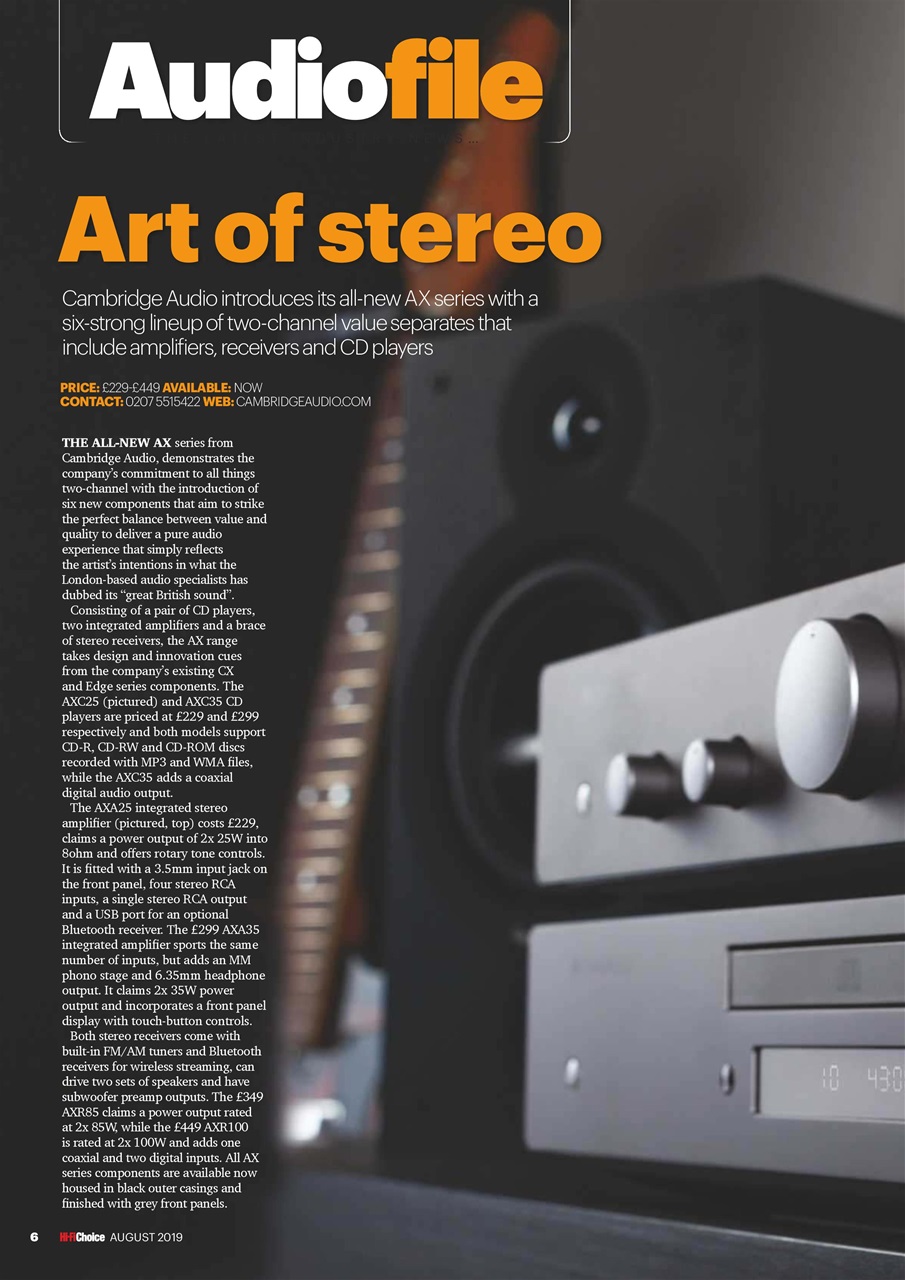 Hi-Fi Choice Preview Pages