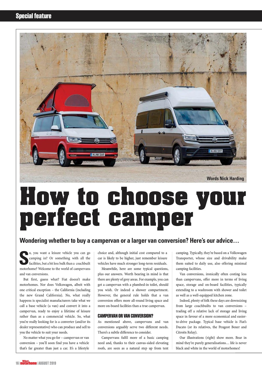 What Motorhome magazine Preview Pages