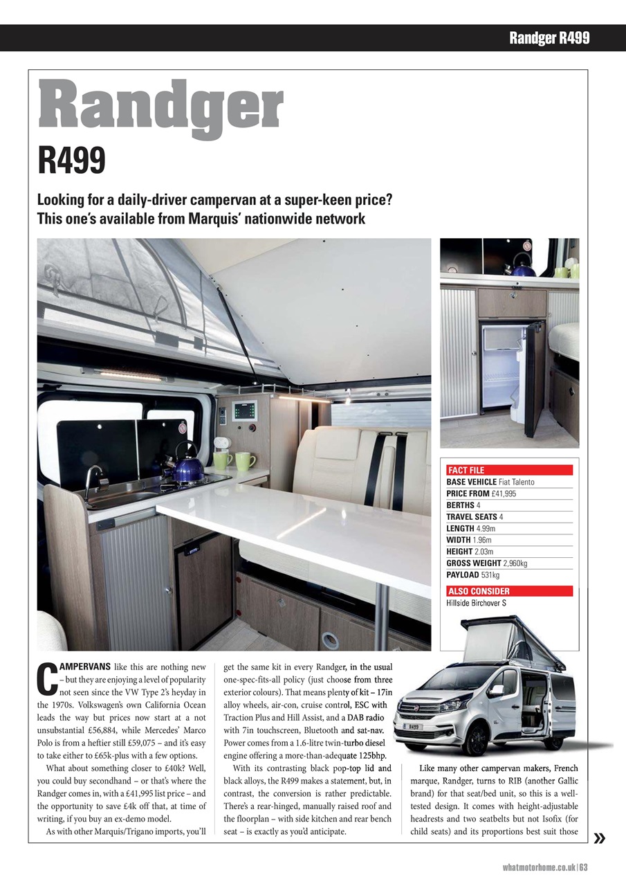 What Motorhome magazine Preview Pages