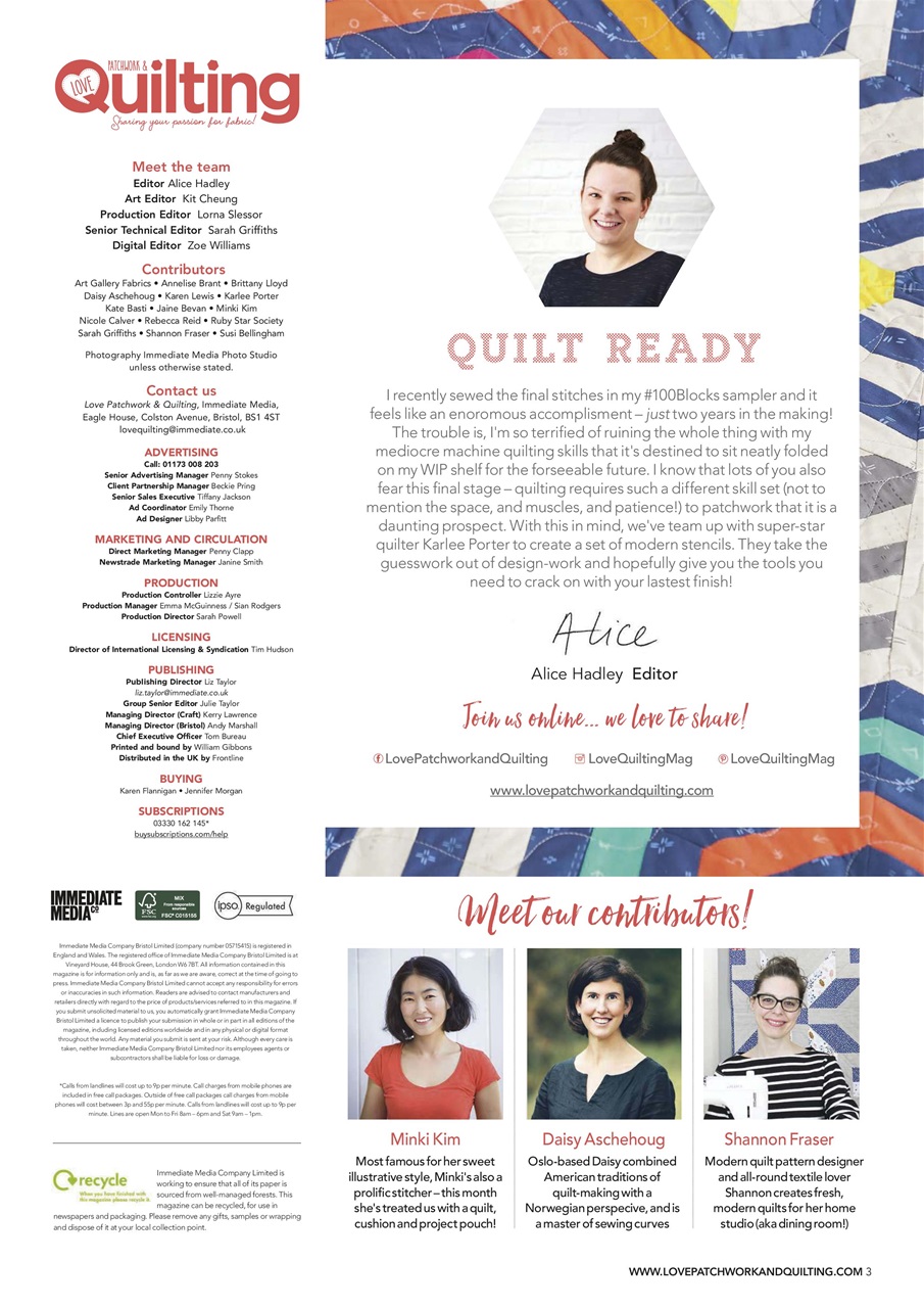 Love Patchwork & Quilting Preview Pages