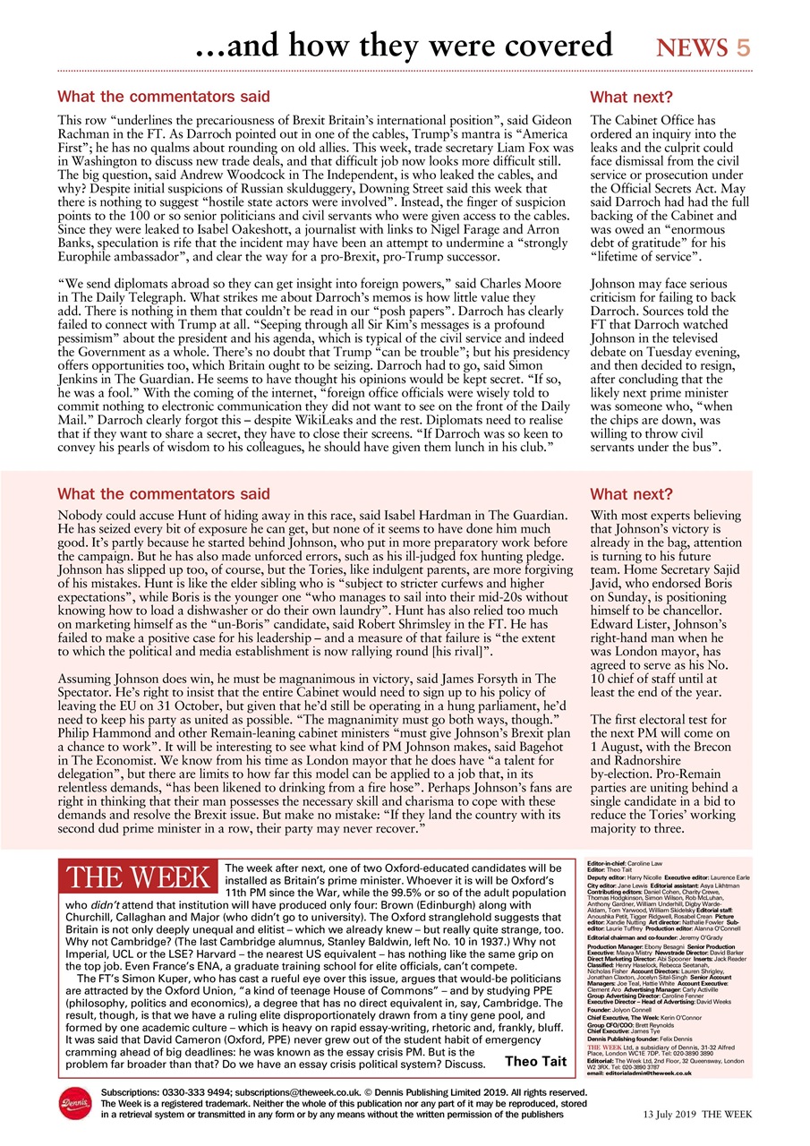 The Week Preview Pages
