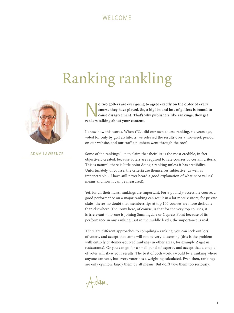 Golf Course Architecture Preview Pages