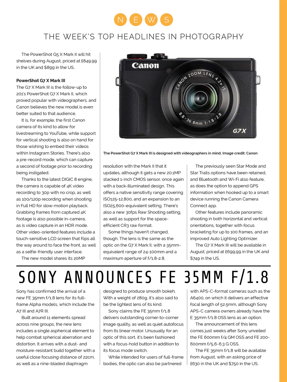 Photography Week Preview Pages