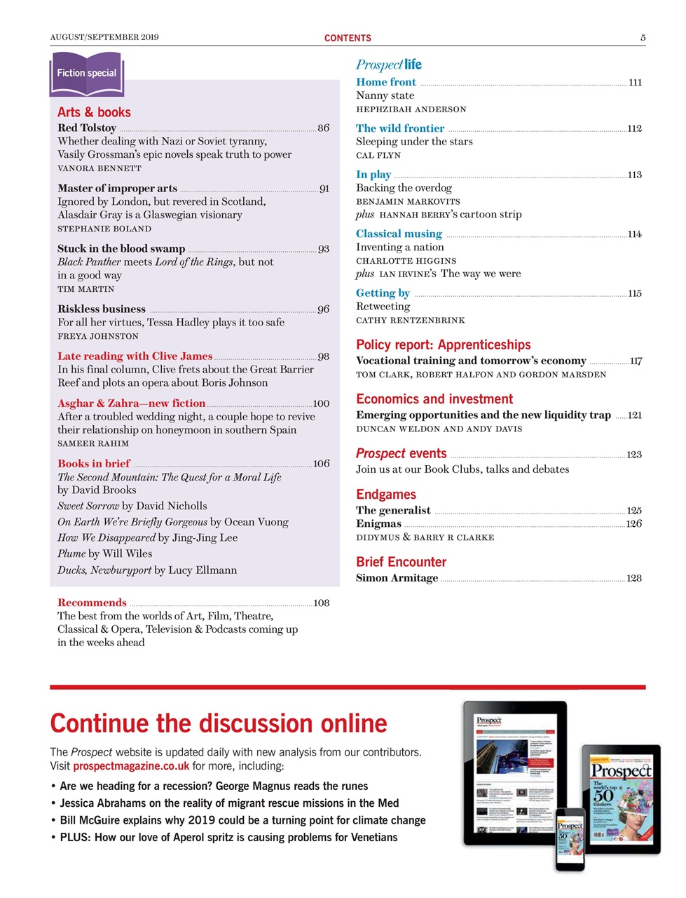 Prospect Magazine Preview Pages