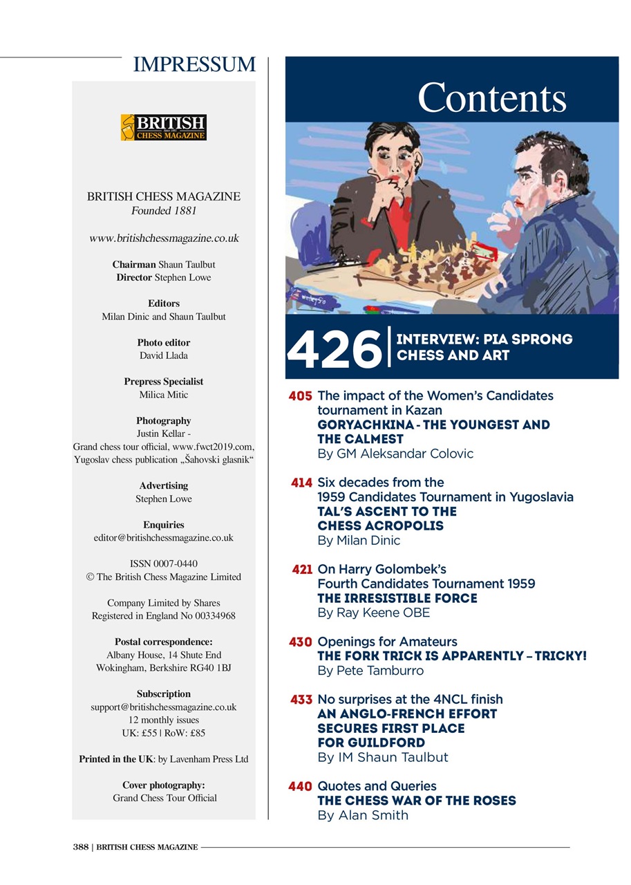 British Chess Magazine Preview Pages