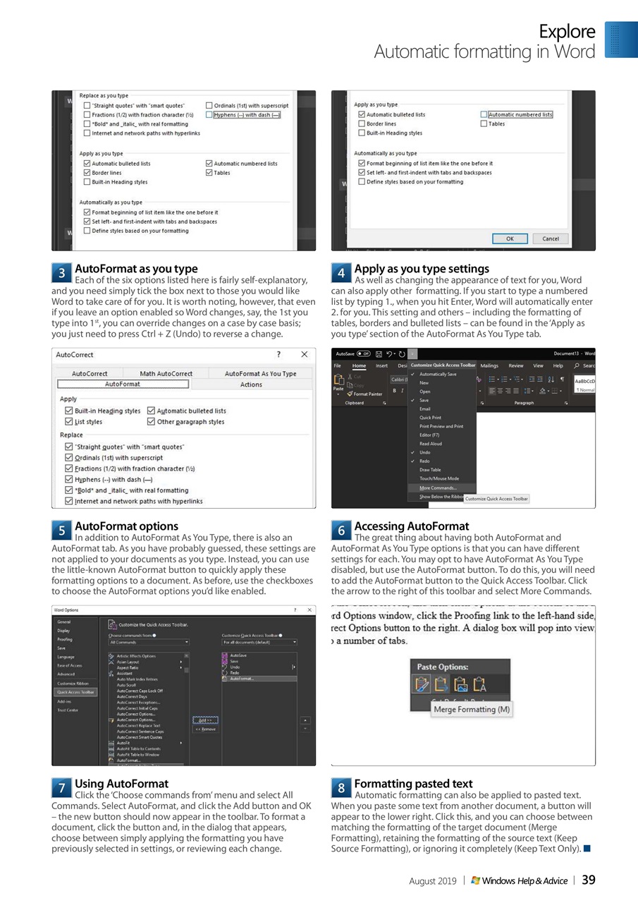 Windows Help & Advice Preview Pages