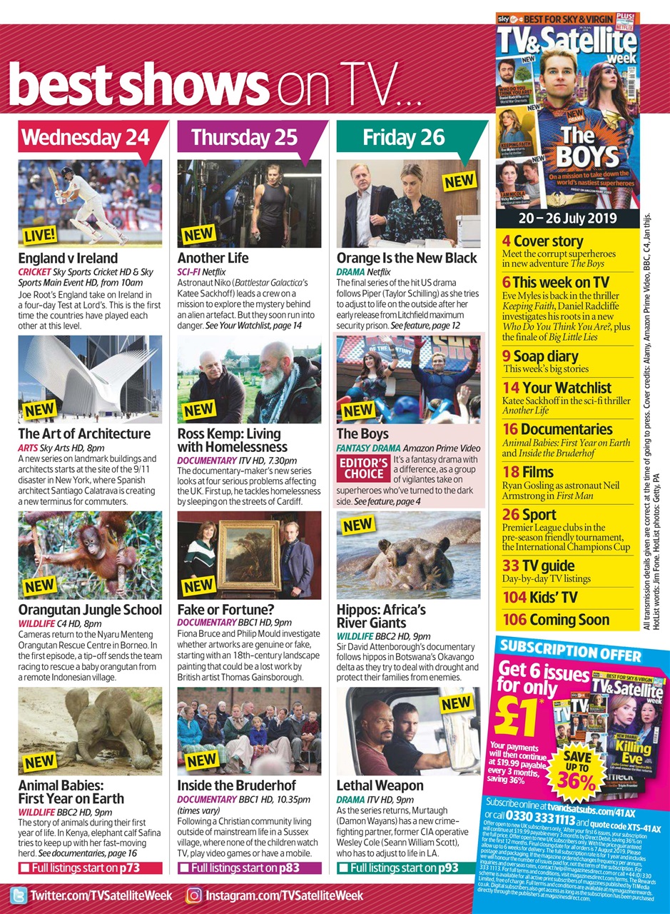 TV & Satellite Week Preview Pages