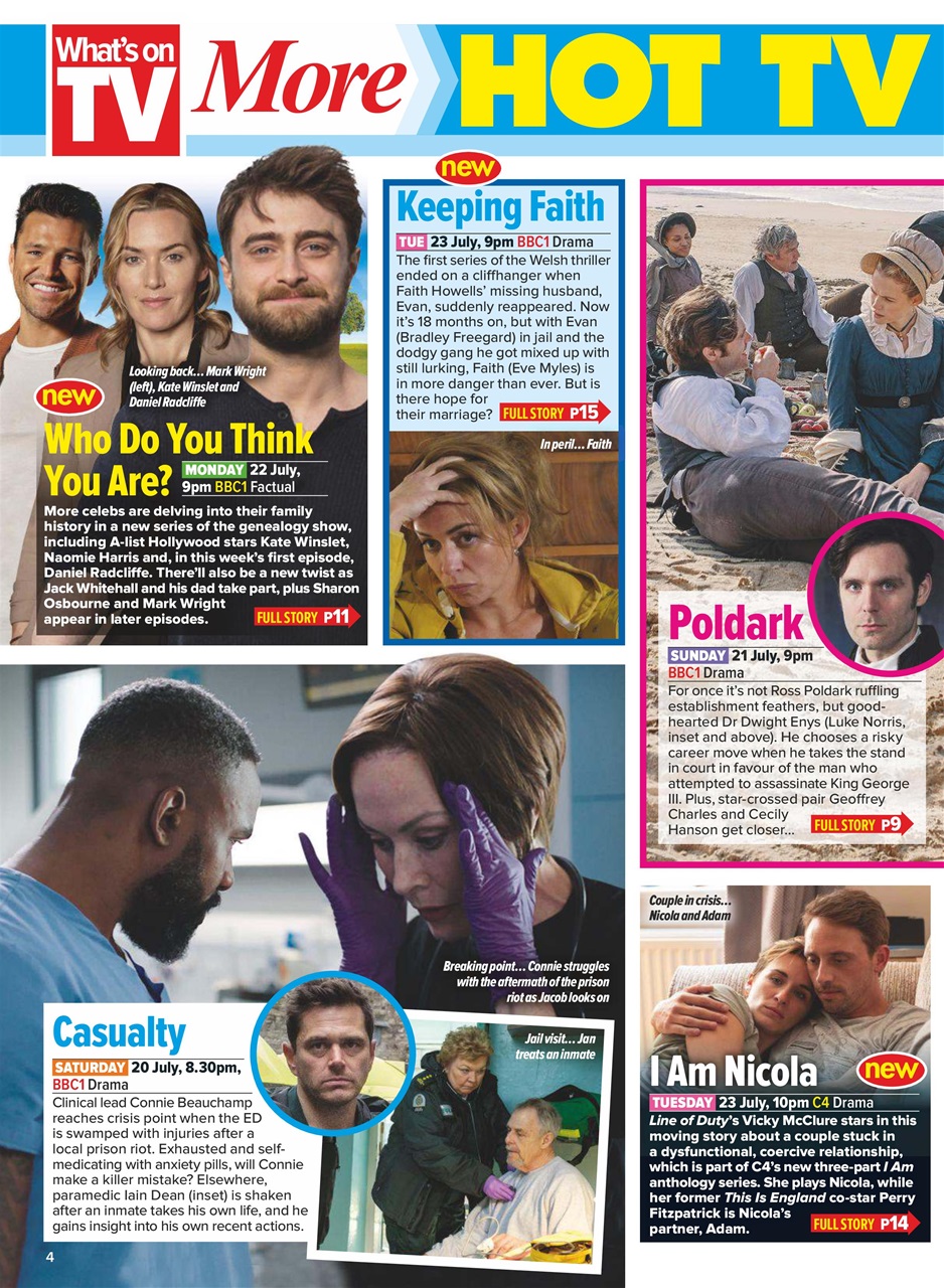 What's on TV Preview Pages