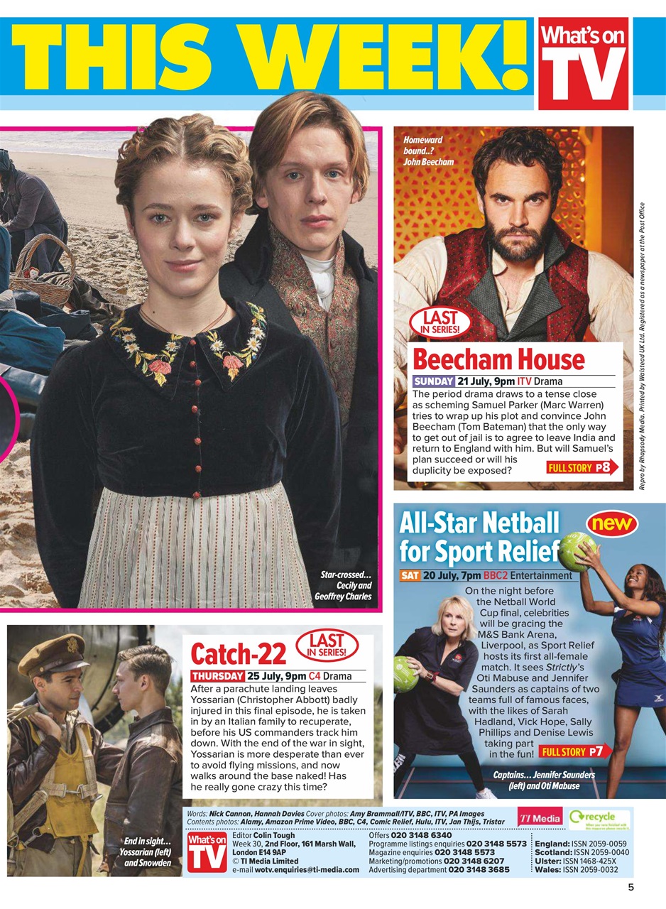 What's on TV Preview Pages